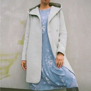 Xs Wilfred belted wool cashmere hooded coat (borda coat)